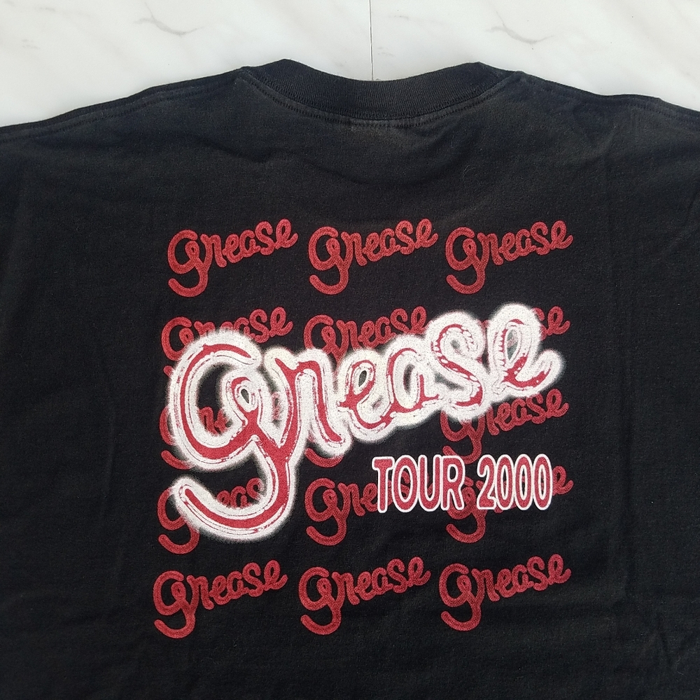 Vintage Jerzees Tee Grease Musical Tour 2000 Large Graphics Double Sided Rare - Picture 9 of 10